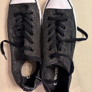Converse Black Sparkle All Star Shoes